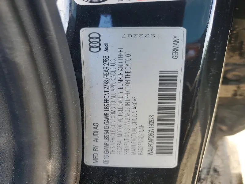 2016 AUDI A6 PREMIUM PLUS  