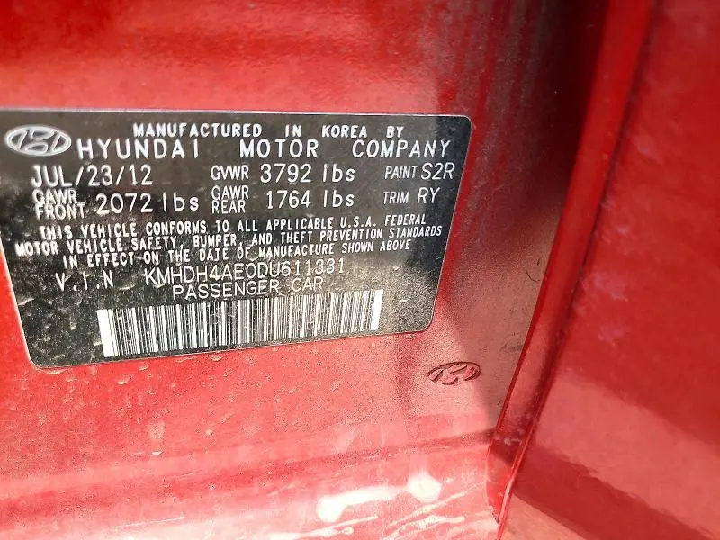 2013 HYUNDAI ELANTRA LIMITED  