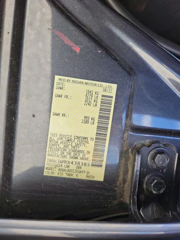 2012 NISSAN ALTIMA 2.5  