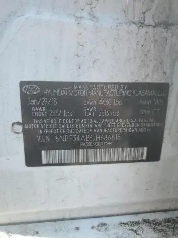 2018 HYUNDAI SONATA SPORT  