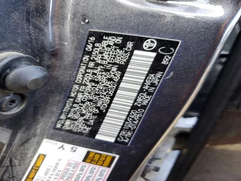 2016 TOYOTA PRIUS TWO  