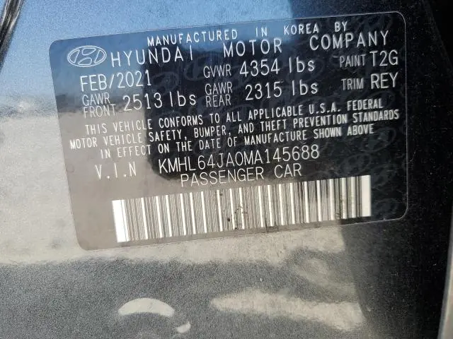 2021 HYUNDAI SONATA SEL  