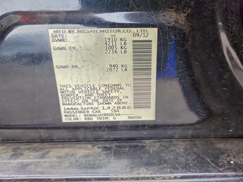 2013 NISSAN ALTIMA 2.5  