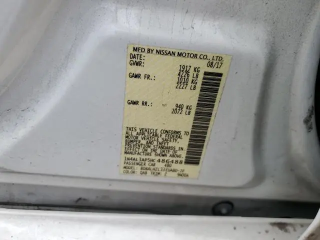2017 NISSAN ALTIMA 2.5  