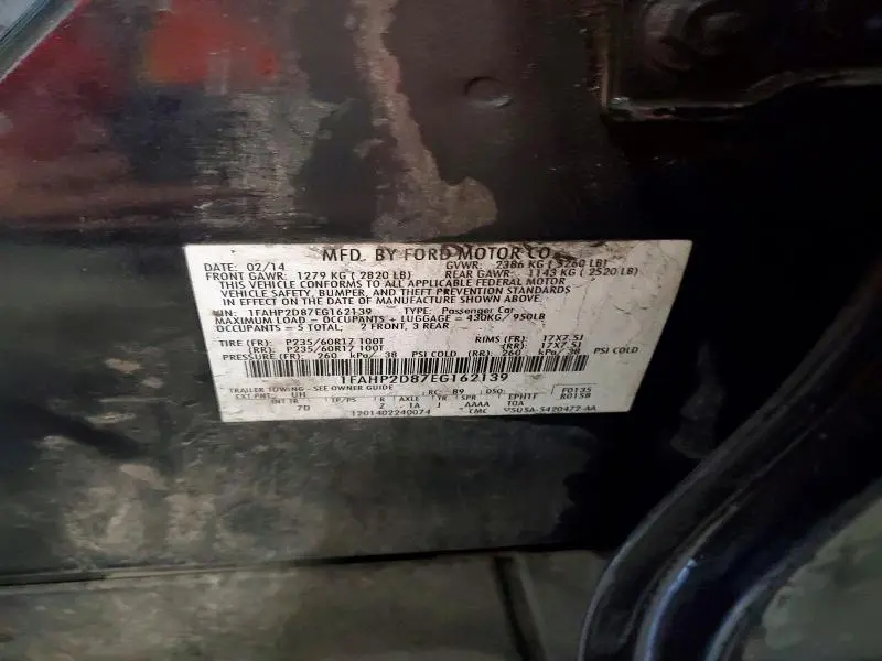 2014 FORD TAURUS SE  