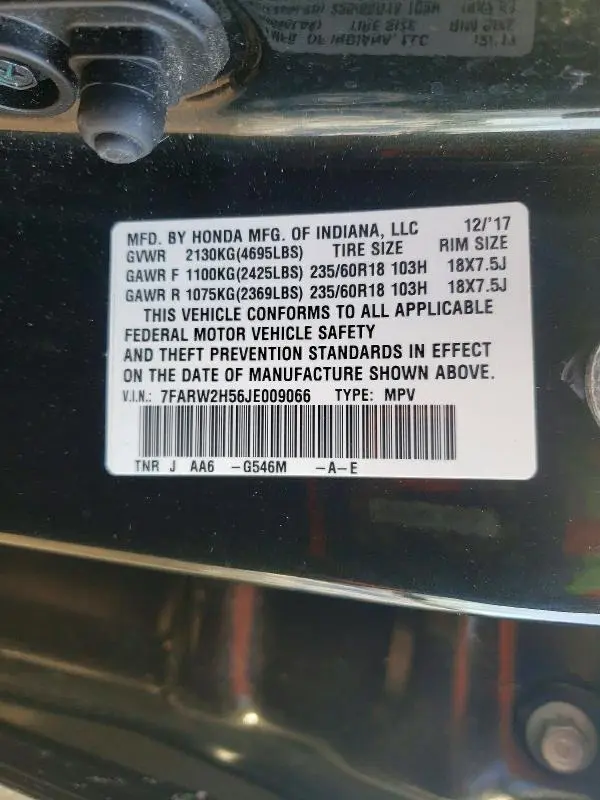 2018 HONDA CR-V EX  