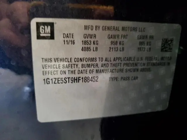 2017 CHEVROLET MALIBU LT  