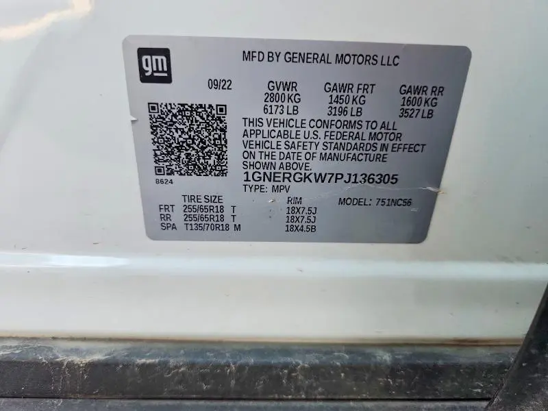 2023 CHEVROLET TRAVERSE LT  