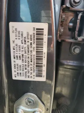 2012 HONDA ACCORD LX  