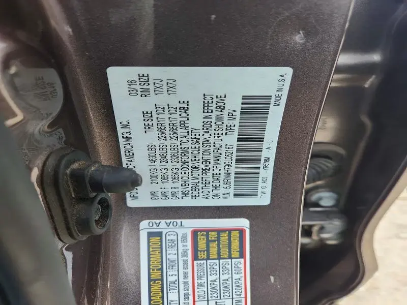 2016 HONDA CR-V EXL  