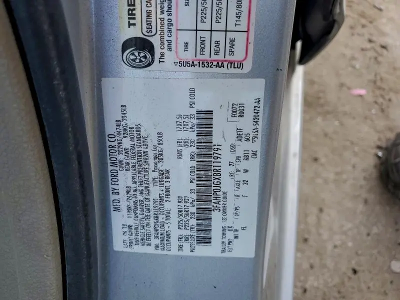 2011 FORD FUSION SEL  