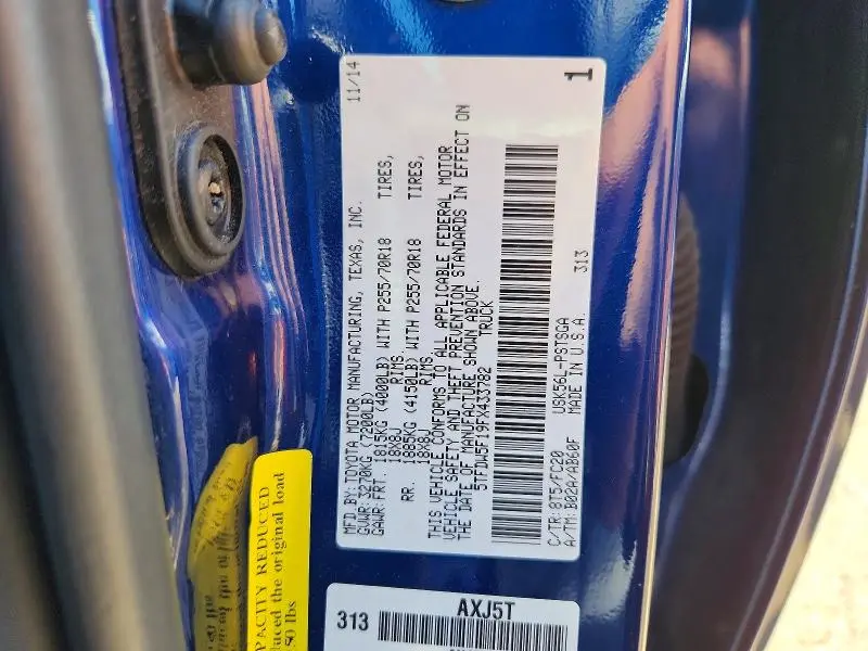 2015 TOYOTA TUNDRA SR5  