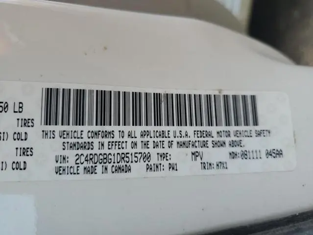 2013 DODGE GRAND CARAVAN SE  