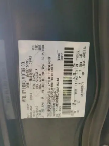 2010 FORD EXPLORER SPORT TRAC XLT  