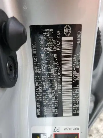 2014 TOYOTA CAMRY HYBRID  