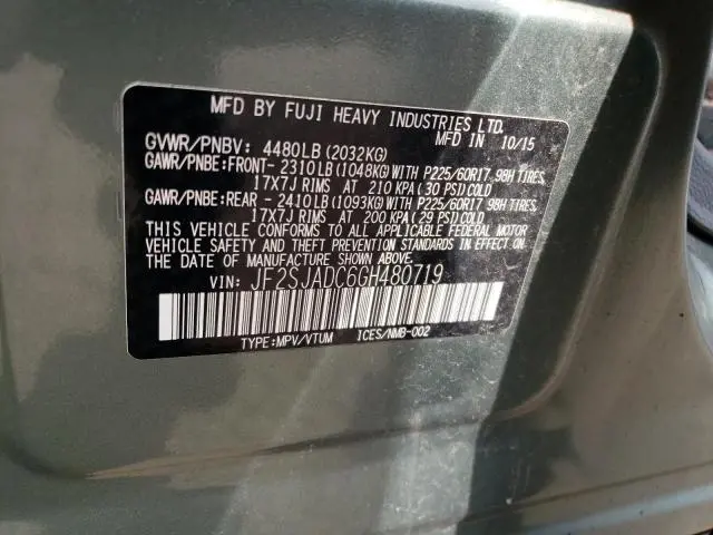 2016 SUBARU FORESTER 2.5I PREMIUM  