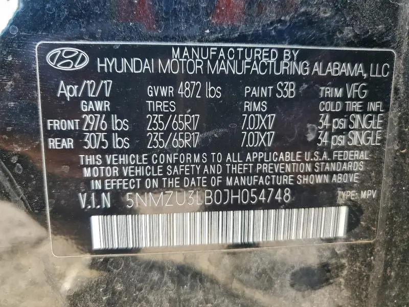 2018 HYUNDAI SANTA FE SPORT   