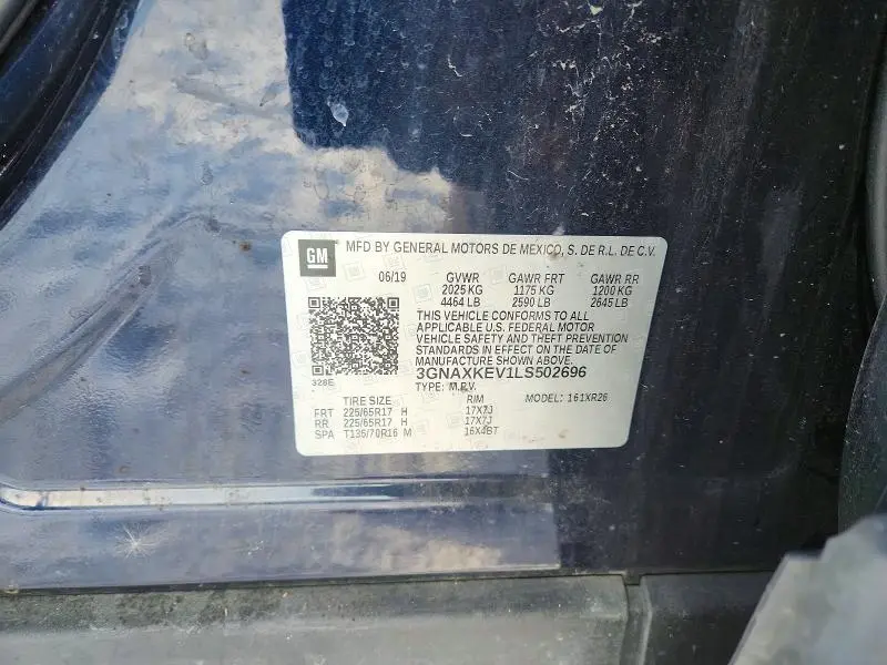 2020 CHEVROLET EQUINOX LT  