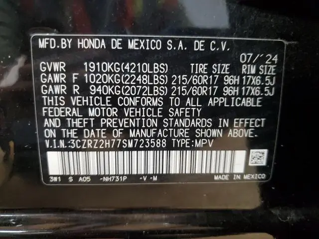2025 HONDA HR-V EXL