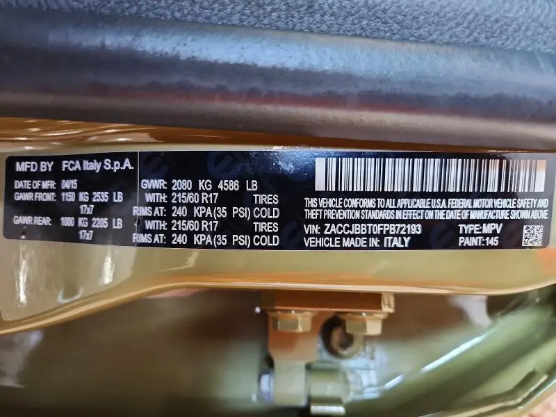 2015 JEEP RENEGADE LATITUDE  