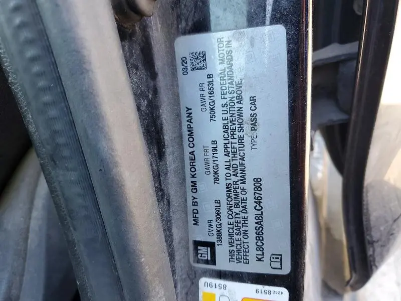 2020 CHEVROLET SPARK LS  