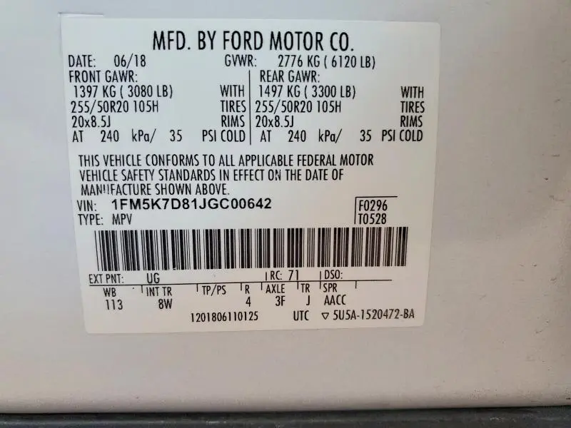 2018 FORD EXPLORER XLT  
