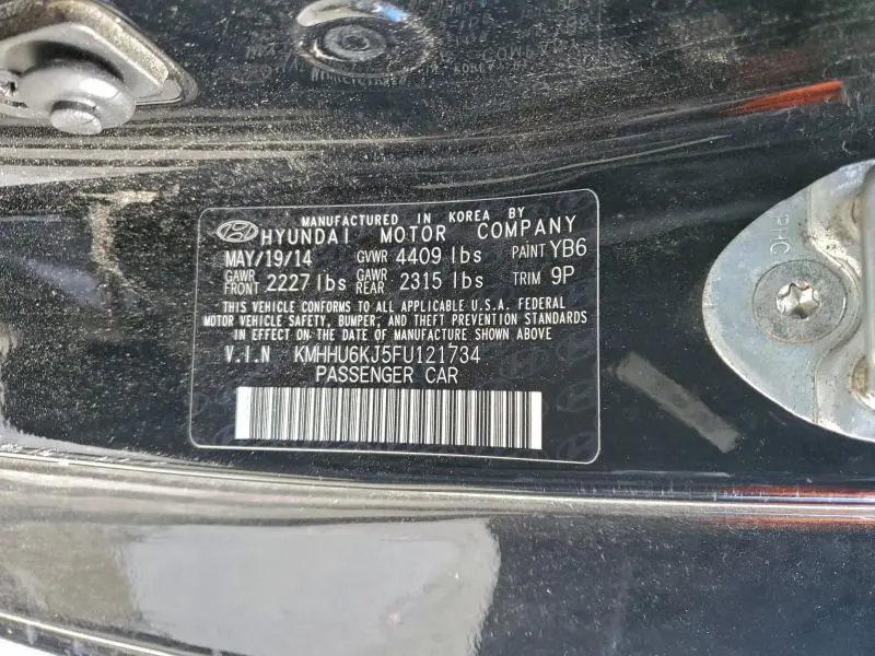 2015 HYUNDAI GENESIS COUPE 3.8L  