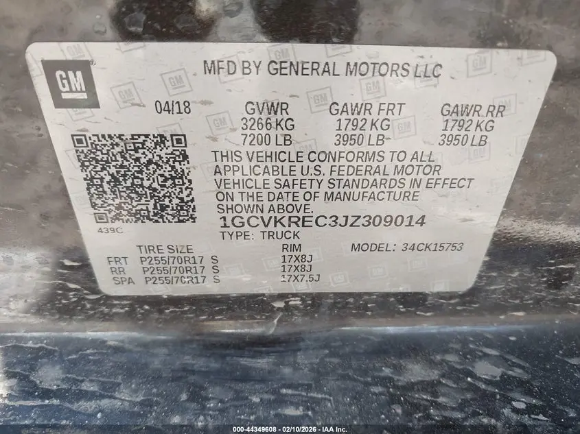 2018 CHEVROLET SILVERADO 1500 1LT