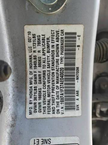 2010 HONDA CIVIC VP  