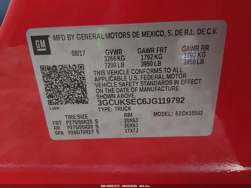 2018 CHEVROLET SILVERADO 1500 2LZ