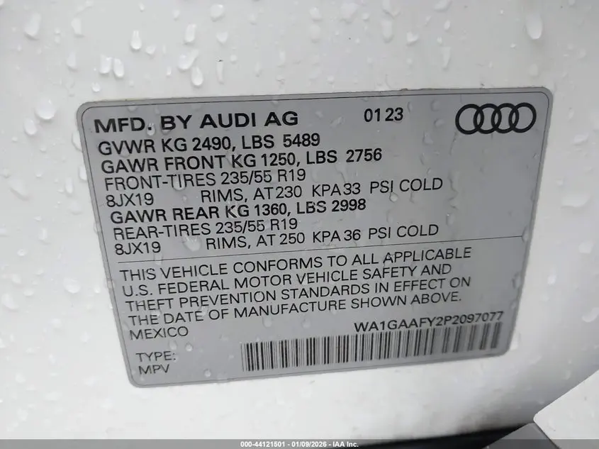 2023 AUDI Q5 PREMIUM 45 TFSI S LINE QUATTRO