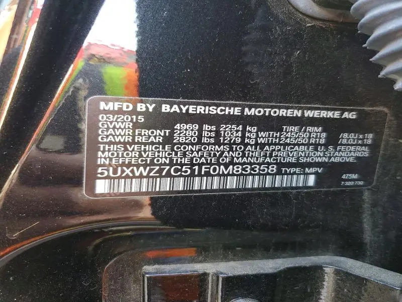 2015 BMW X3 SDRIVE28I  