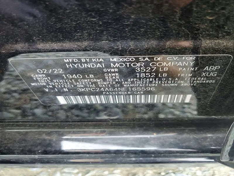 2022 HYUNDAI ACCENT SE  