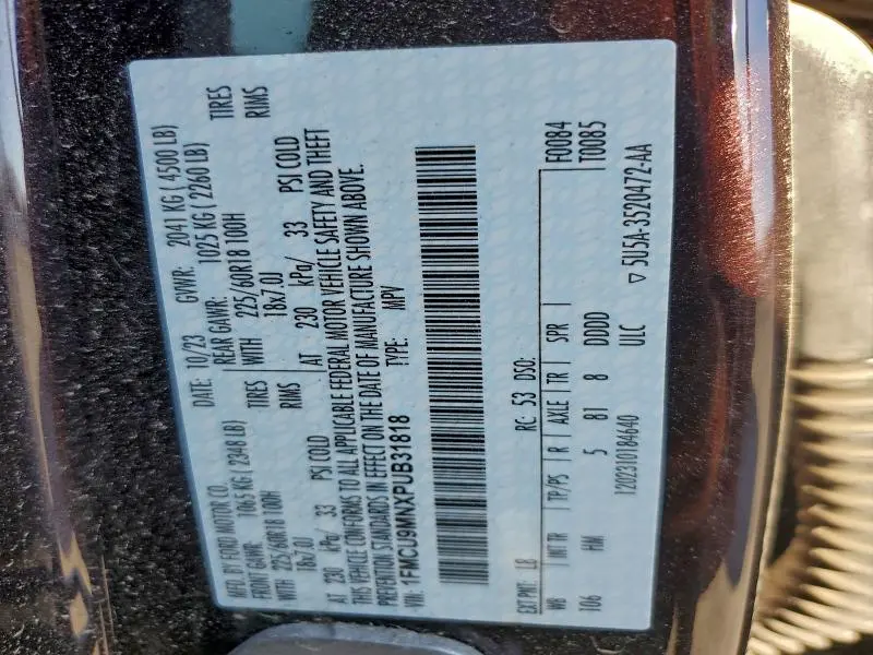 2023 FORD ESCAPE ST LINE  