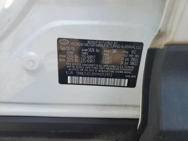 2017 HYUNDAI SANTA FE SPORT   