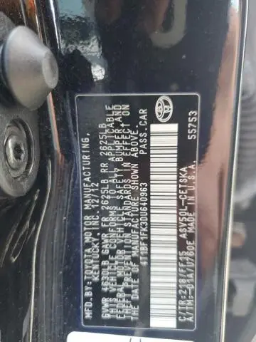 2013 TOYOTA CAMRY L  