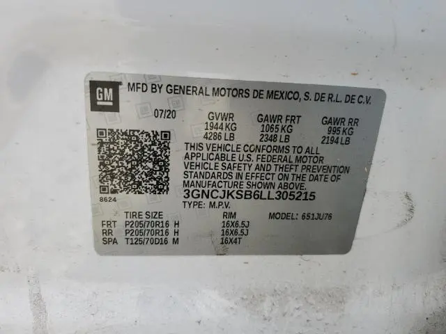 2020 CHEVROLET TRAX LS  