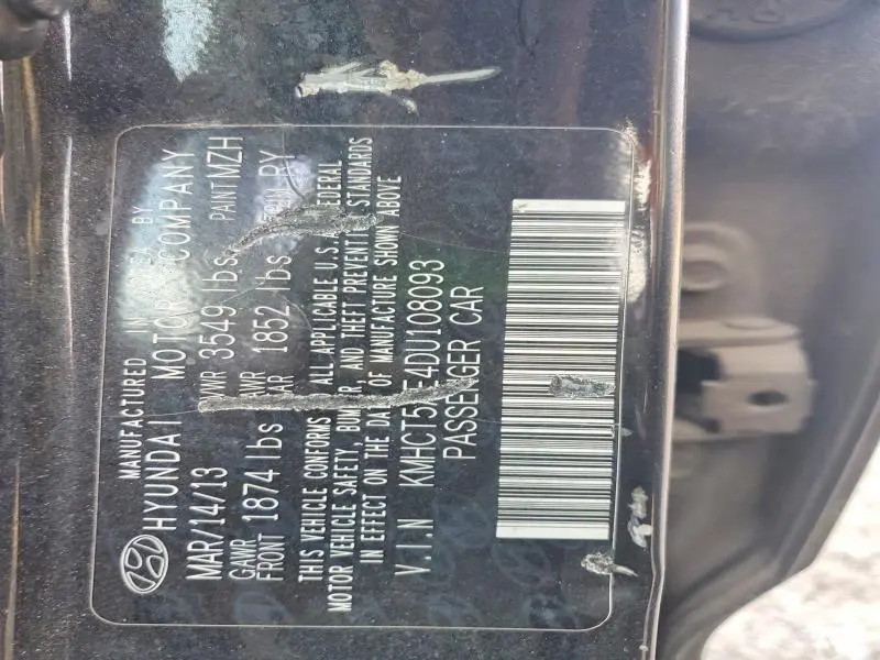 2013 HYUNDAI ACCENT GLS  