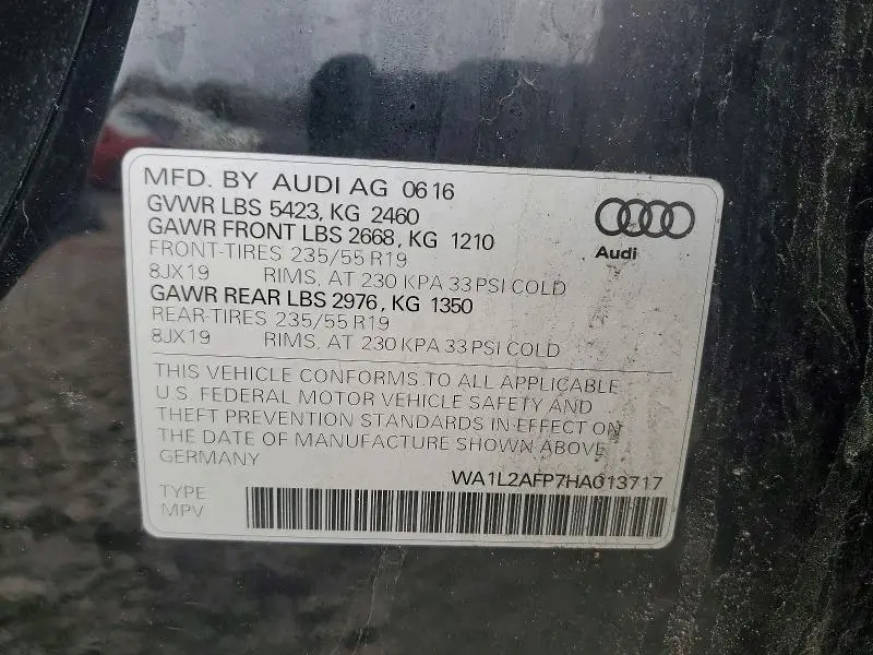 2017 AUDI Q5 PREMIUM PLUS  
