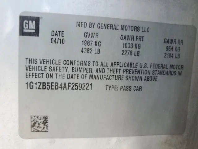2010 CHEVROLET MALIBU LS
