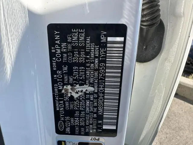 2017 HYUNDAI SANTA FE SE ULTIMATE  