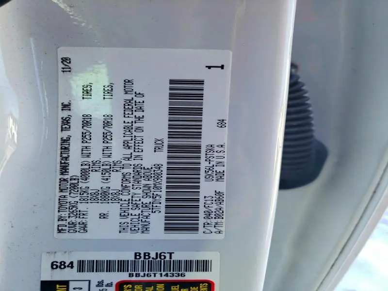 2021 TOYOTA TUNDRA SR5  