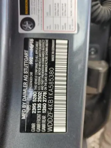 2019 MERCEDES-BENZ E 300 4MATIC  