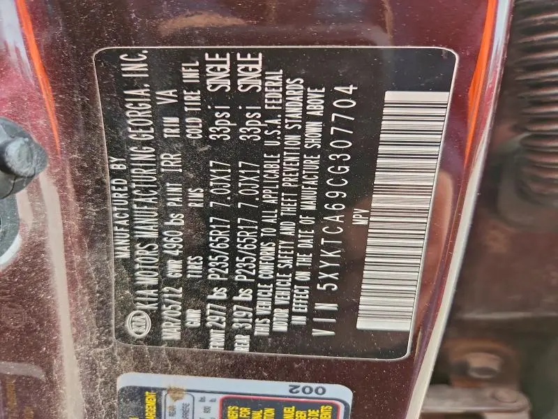 2012 KIA SORENTO BASE  