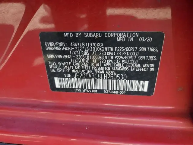 2020 SUBARU CROSSTREK   