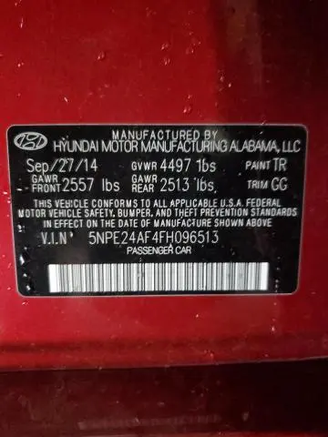 2015 HYUNDAI SONATA SE  