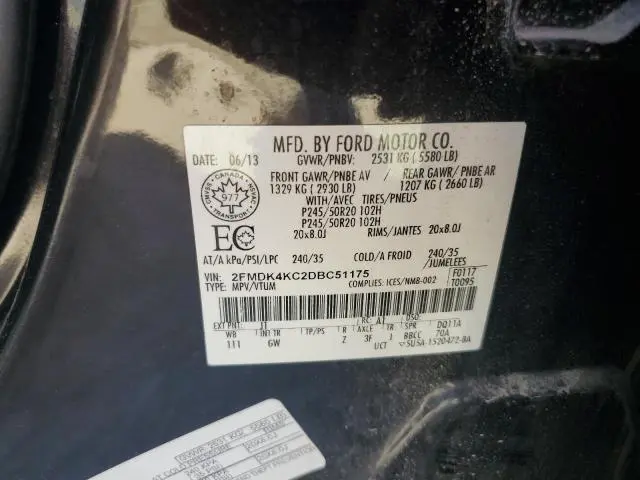 2013 FORD EDGE LIMITED  