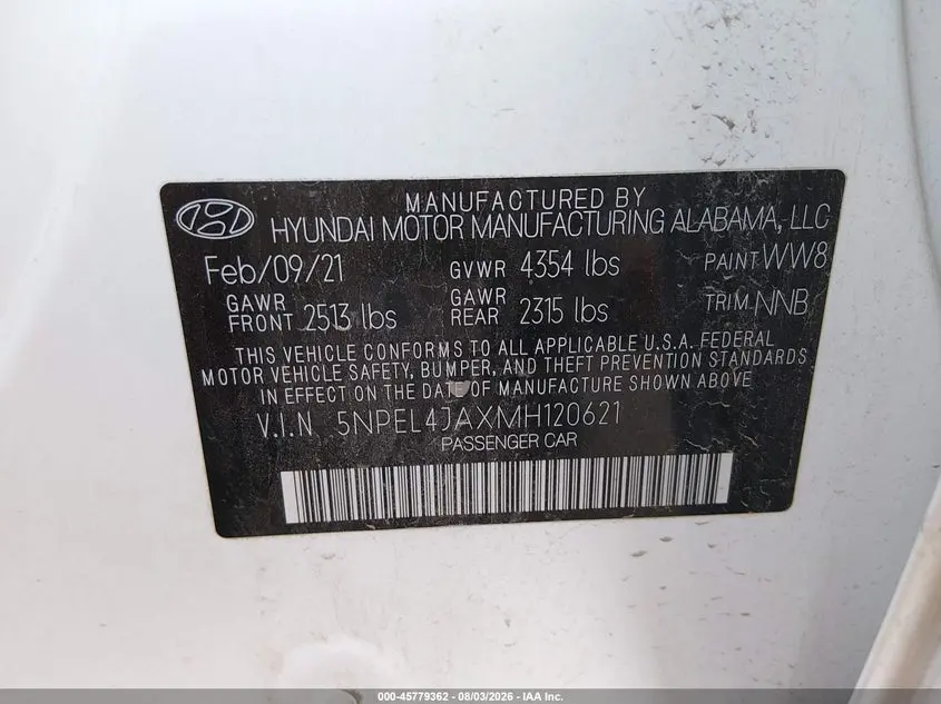 2021 HYUNDAI SONATA SEL