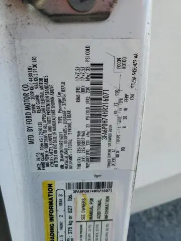 2017 FORD FUSION SE  