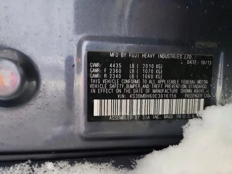 2014 SUBARU LEGACY 2.5I SPORT  